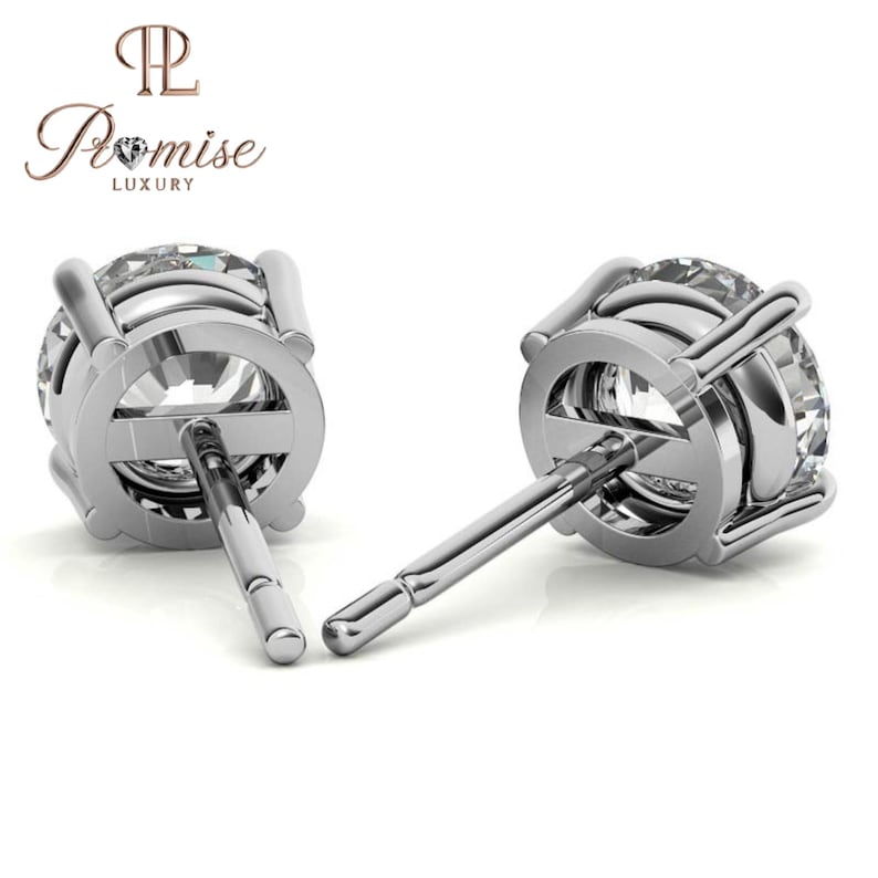 Classic Round Cut Lab Diamond Stud Earrings In Gold - Everyday Luxury Stud