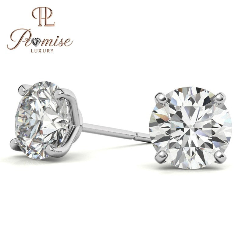 Round Lab-Grown Diamond Stud Earrings – Classic Everyday Jewelry