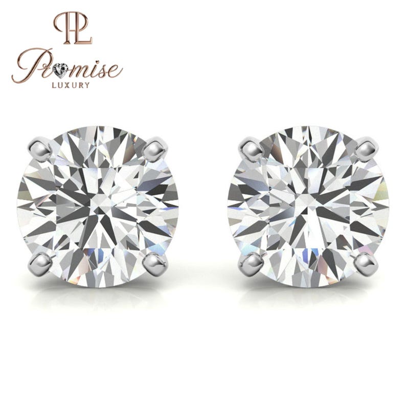 Round Lab-Grown Diamond Stud Earrings – Classic Everyday Jewelry