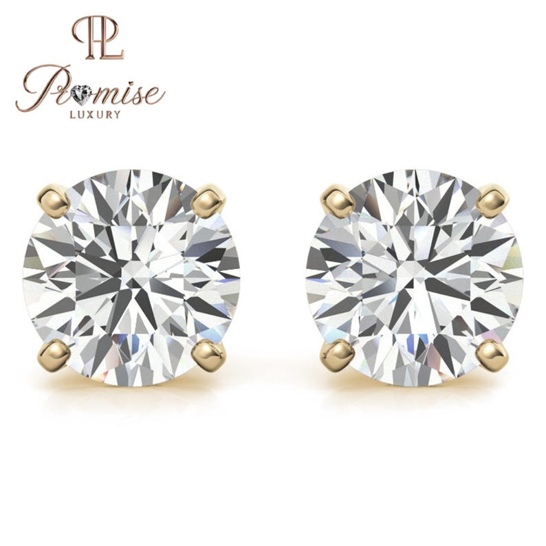 Round Lab-Grown Diamond Stud Earrings – Classic Everyday Jewelry