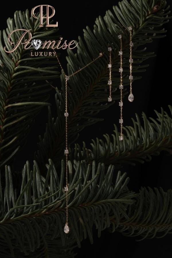 0.50 CT Elegant Lariat Necklace with Round Lab-Grown Diamonds in 18K White Gold – Y Drop Design by Promise Luxury