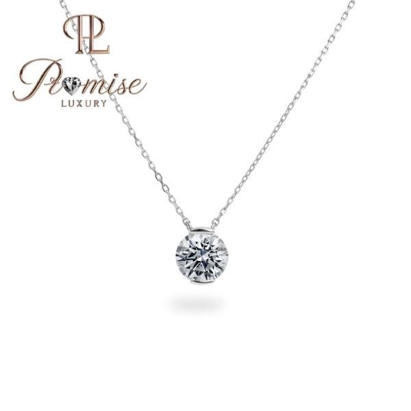 1.5 CT Round Cut Lab Diamond Solitaire Necklace | 18K Yellow Gold Pendant | Minimalist Everyday Jewelry | Promise Luxury Fine Necklace