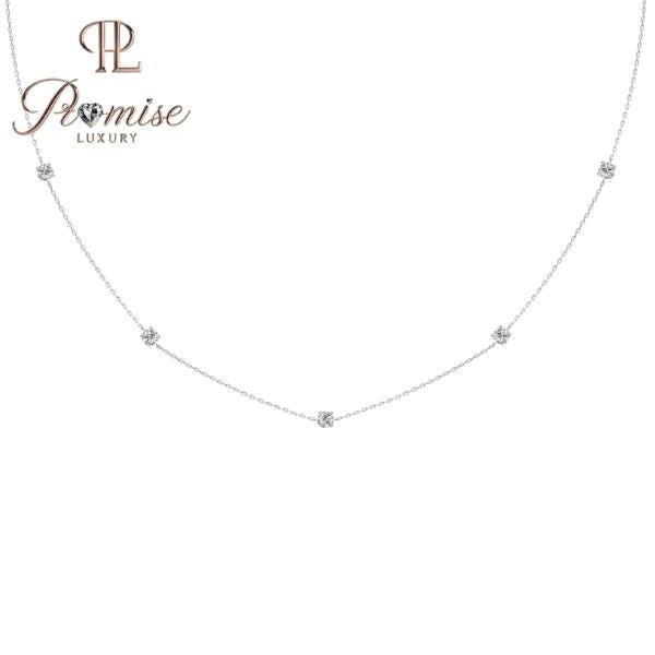 0.50 CT Y-Drop Lariat Diamond Necklace in 18K Yellow Gold – Minimalist Bezel-Set Lab-Grown Diamonds by Promise Luxury