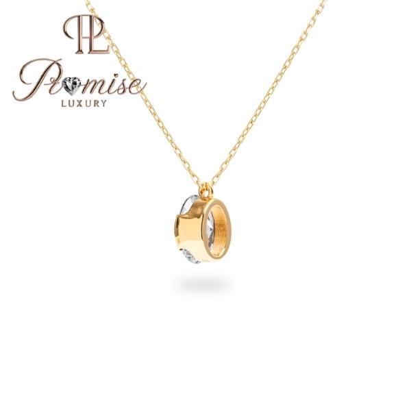 1.0 Ct Oval Cut Lab Grown Diamond Solitaire Necklace – 18K Solid Gold Bezel Pendant | Promise Luxury Minimalist Jewelry Bridal Gift for Her
