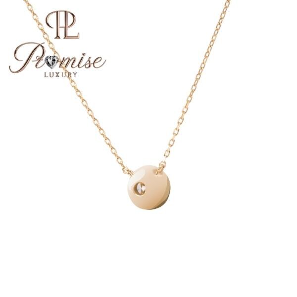 1.0 CT Dainty Round Bezel Set Lab Diamond Necklace – Solid 18K Gold Minimalist Solitaire Pendant | Everyday Elegant Necklace