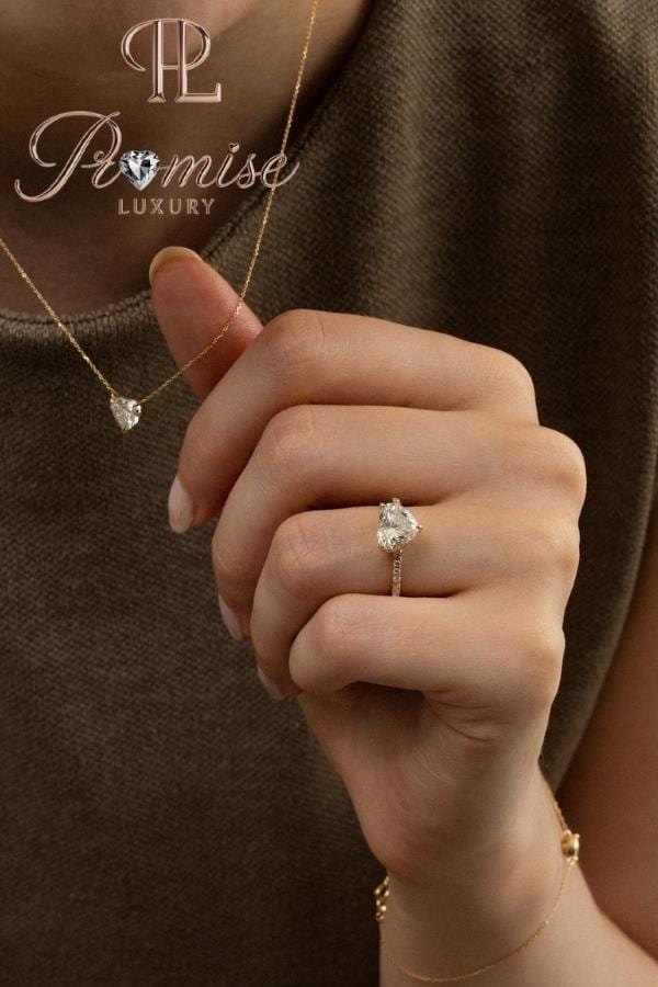 1.00 CT Heart-Shaped Lab-Grown Diamond Necklace in 14K Gold – Minimalist Romantic Pendant by Promise Luxury