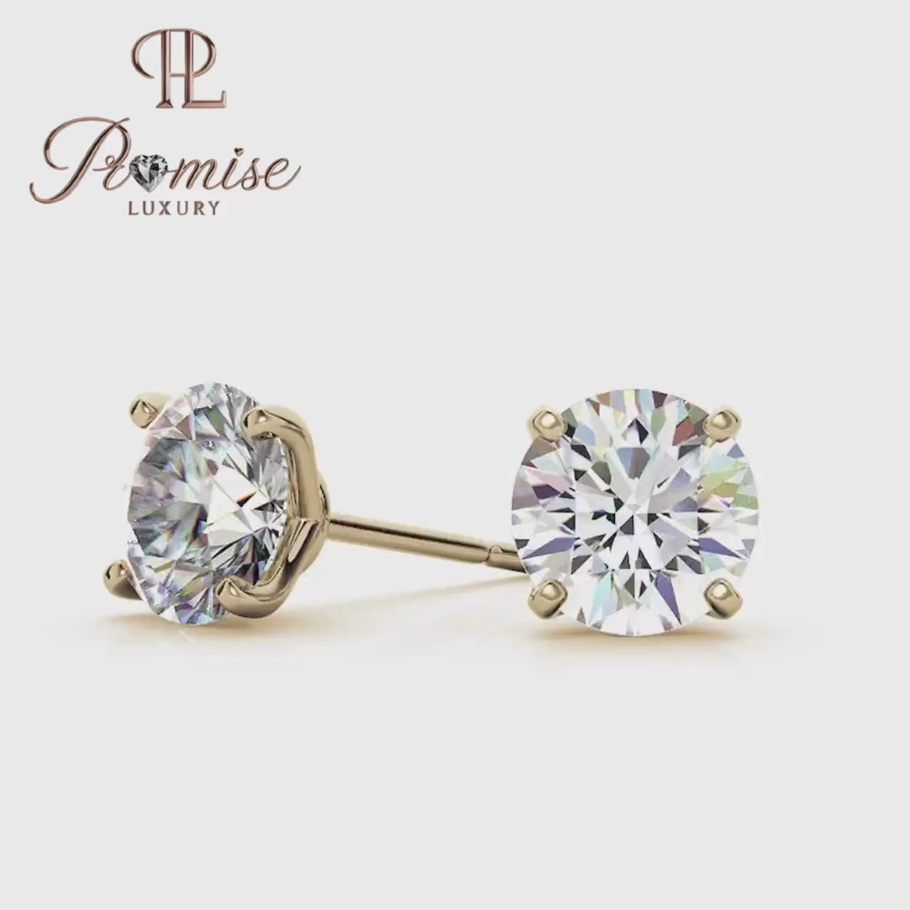 Round Lab-Grown Diamond Stud Earrings – Classic Everyday Jewelry