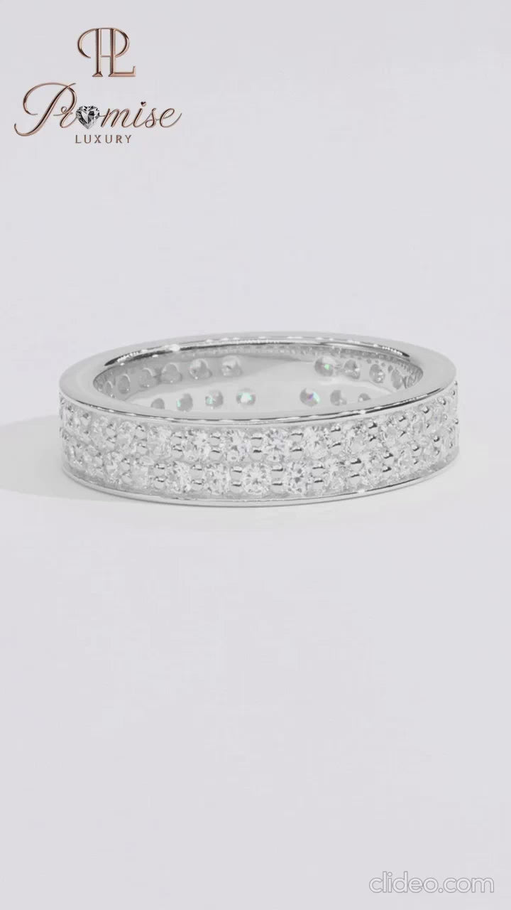 Women’s Double Diamond Eternity Ring – Full Eternity Band