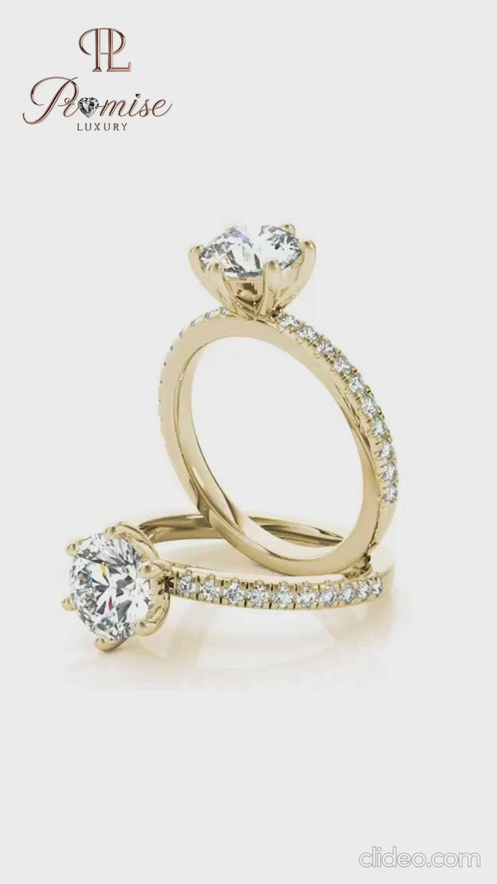 Luxury 6-Prong Round Diamond Engagement Ring – High Brilliance Solitaire
